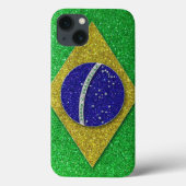 Braziliaanse vlag Glitter Trendy Stylish Case-Mate iPhone Case (Achterkant)