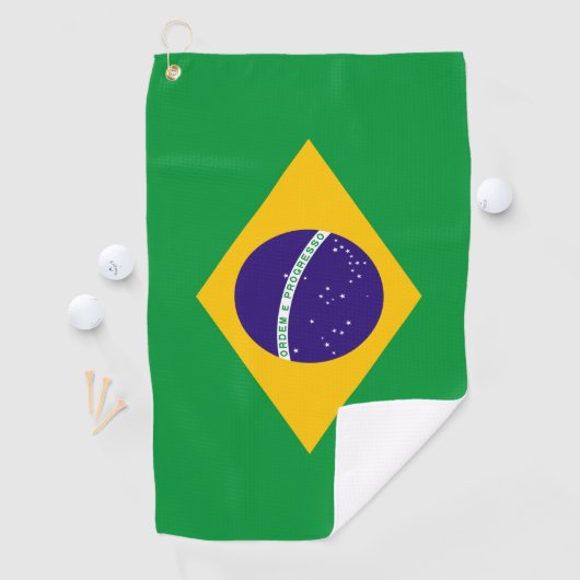 Braziliaanse vlag golfhanddoek (Insitu)
