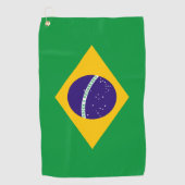 Braziliaanse vlag golfhanddoek (Voorkant)