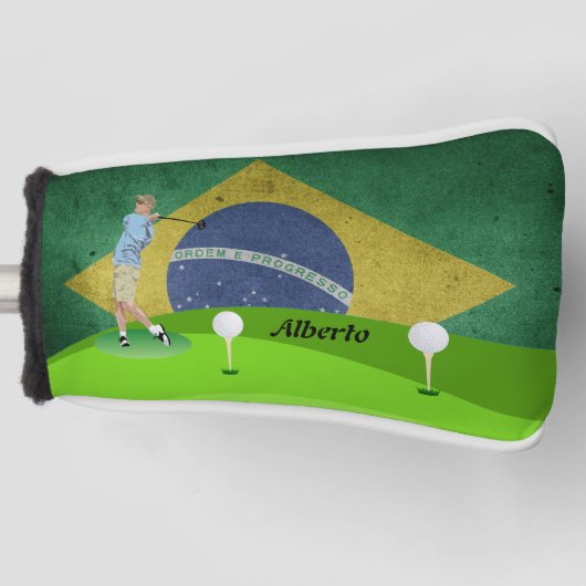 Braziliaanse vlag golfheadcover (Voorkant)