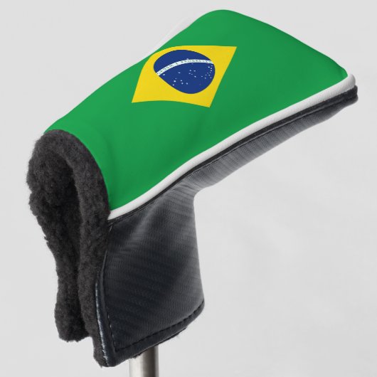 Braziliaanse vlag golfheadcover (3/4 voorkant)