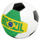 Braziliaanse vlag Groen Geel Blauw Patriottisch Voetbal (Drie kwart)