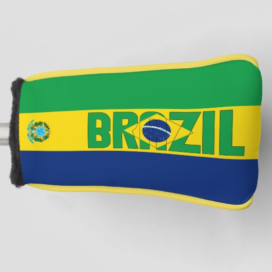 Braziliaanse vlag: Groot Patriottisch Golfkopje Ho Golfheadcover (Voorkant)