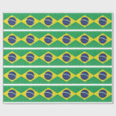 Braziliaanse vlag *Handschets* Braziliaans Cadeaupapier (Vlak)