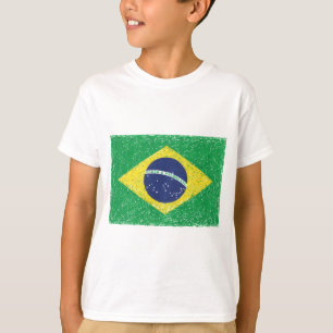Braziliaanse vlag *Handschets* Braziliaans T-shirt