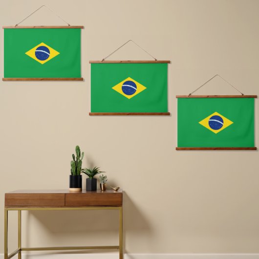 Braziliaanse vlag hangend wandkleed (Asymmetrisch)
