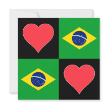 Braziliaanse Vlag Hart Patriottische Braziliaanse