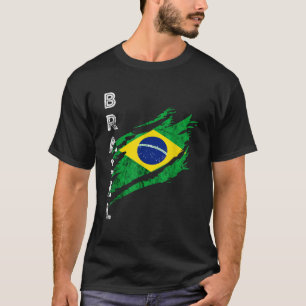 Braziliaanse vlag Heroïsche Braziliaanse Roots Bra T-shirt
