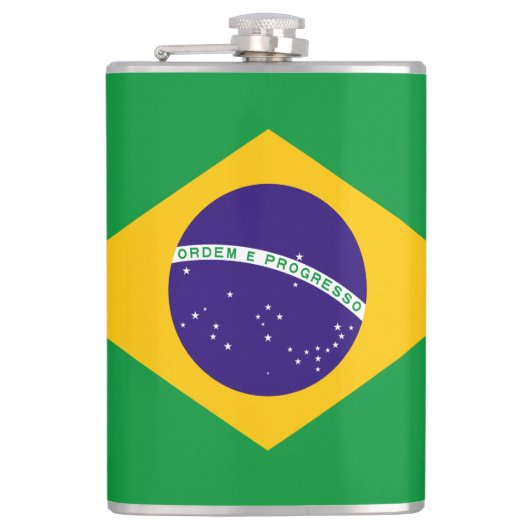 Braziliaanse vlag heupfles (Voorkant)