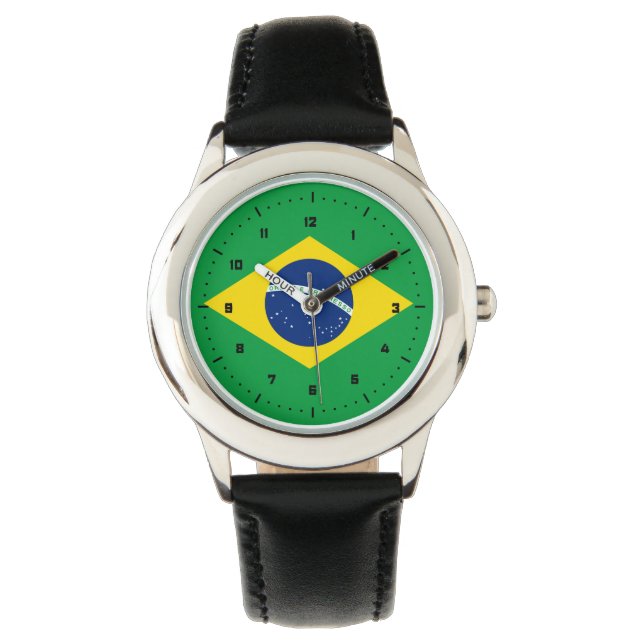 Braziliaanse vlag horloge (Voorkant)