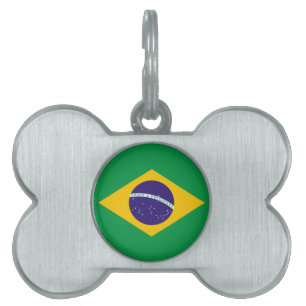 Braziliaanse vlag huisdieren naamplaatje