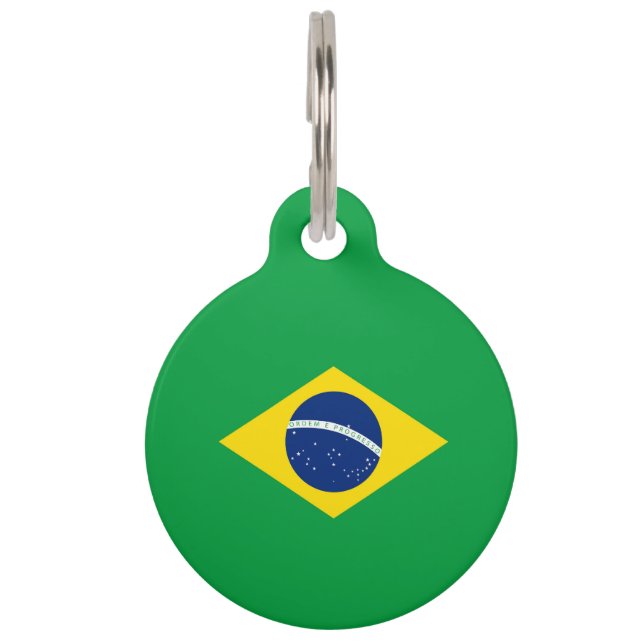 Braziliaanse vlag huisdierpenning (Voorkant)