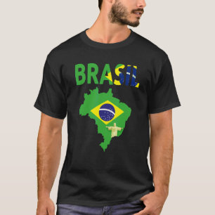 Braziliaanse Vlag Idee Voor Mannen & Brasil Landka T-shirt