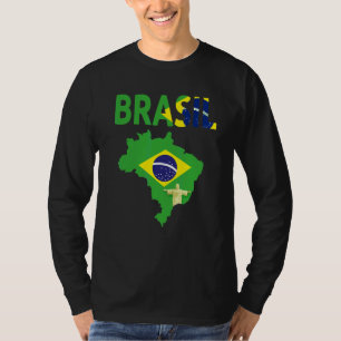 Braziliaanse Vlag Idee Voor Mannen & Brasil Landka T-shirt
