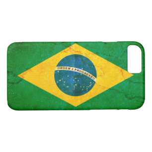 Braziliaanse vlag in Grunge Case-Mate iPhone Case