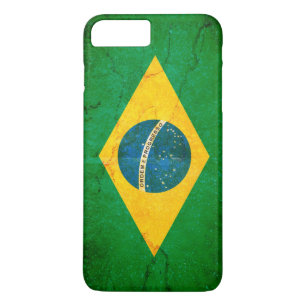 Braziliaanse vlag in Grunge Case-Mate iPhone Case