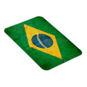 Braziliaanse vlag in Grunge Magneet (Rechterzijde)