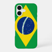 Braziliaanse vlag iPhone 16 hoesje (Achterkant)