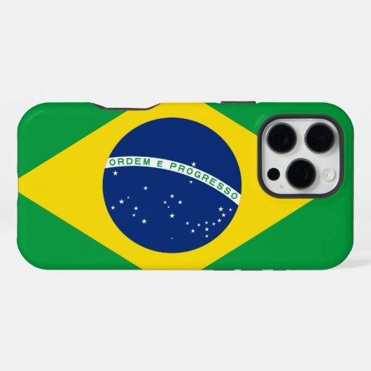 Braziliaanse vlag iPhone hoesje (Achterkant horizontaal)