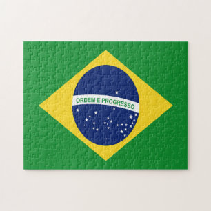 Braziliaanse vlag Jigzaag Puzzle Legpuzzel