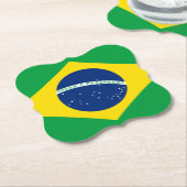 Braziliaanse vlag kartonnen onderzetters (Gekanteld)