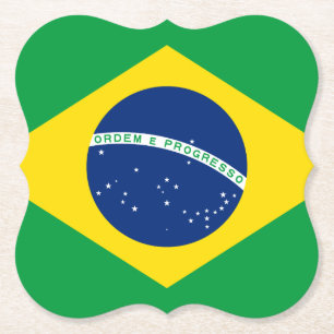 Braziliaanse vlag kartonnen onderzetters