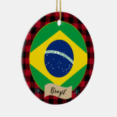 Braziliaanse vlag keramisch ornament (Rechts)