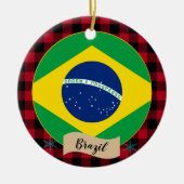 Braziliaanse vlag keramisch ornament (Voorkant)