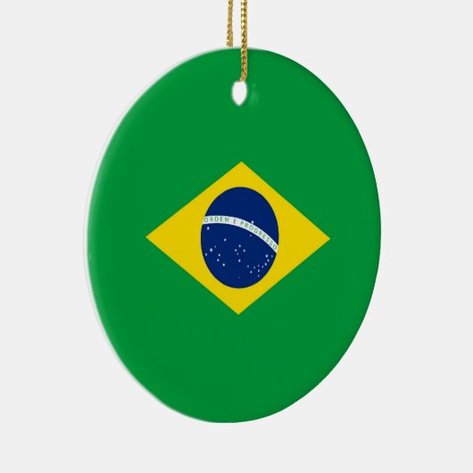 Braziliaanse vlag keramisch ornament (Rechts)