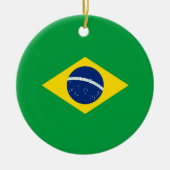 Braziliaanse vlag keramisch ornament (Voorkant)