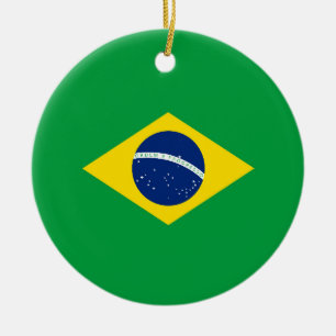 Braziliaanse vlag keramisch ornament