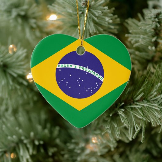 Braziliaanse vlag keramisch ornament (Boom)