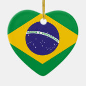 Braziliaanse vlag keramisch ornament (Voorkant)