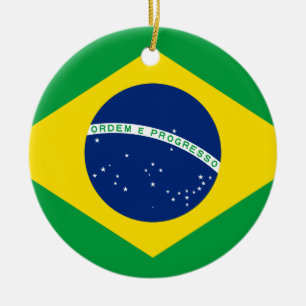 Braziliaanse vlag keramisch ornament