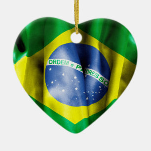Braziliaanse vlag keramische keramische keramische keramisch ornament