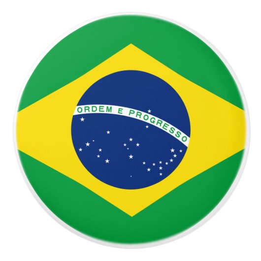 Braziliaanse vlag Keramische Pull Knop (Voorkant)
