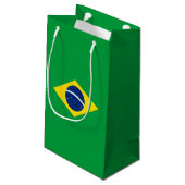 Braziliaanse vlag klein cadeauzakje (Achterkant Gekanteld)