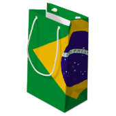 Braziliaanse vlag klein cadeauzakje (Achterkant Gekanteld)
