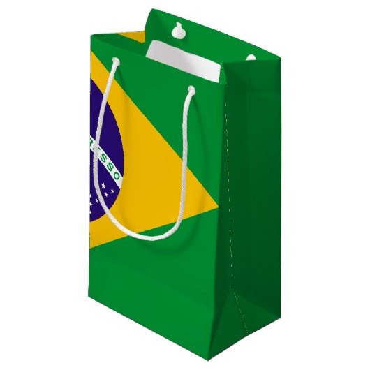 Braziliaanse vlag klein cadeauzakje (Voorkant Gekanteld)