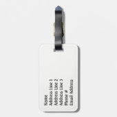 Braziliaanse vlag, kleur geïnspireerde strips + na bagagelabel (Achterkant verticaal)