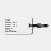 Braziliaanse vlag, kleur geïnspireerde strips + na bagagelabel (Achterkant horizontaal)