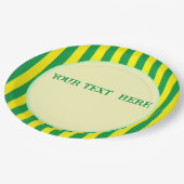 Braziliaanse vlag kleuren aangepaste tekst papieren bordje