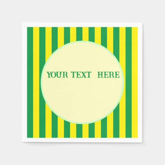 Braziliaanse vlag kleuren aangepaste tekst servet (Voorkant)