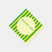 Braziliaanse vlag kleuren aangepaste tekst servet (Hoek)