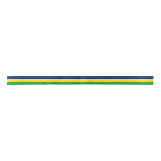 Braziliaanse vlag kleuren lint, Brazilië / sport Satijnen Lint (Voorkant)