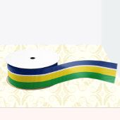 Braziliaanse vlag kleuren lint, Brazilië / sport Satijnen Lint