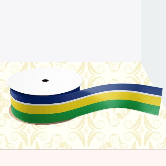 Braziliaanse vlag kleuren lint, Brazilië / sport Satijnen Lint