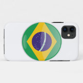 Braziliaanse Vlag Knop Case-Mate iPhone Case (Achterkant (horizontaal))