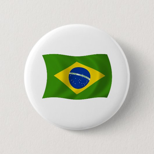 Braziliaanse Vlag Knop Ronde Button 5,7 Cm (Voorkant)