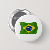 Braziliaanse Vlag Knop Ronde Button 5,7 Cm (Voorkant /achterkant)